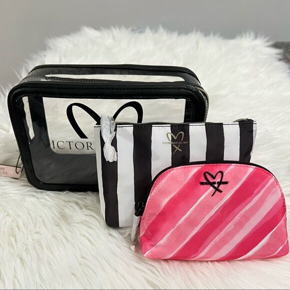 Victoria’s Secret trio makeup cosmetics bags set - Picture 1 of 13